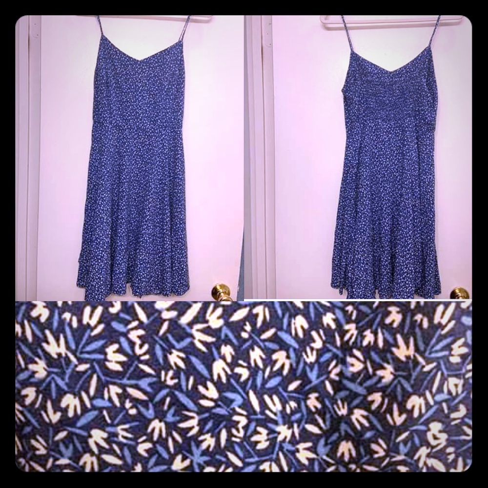 Blue floral dress